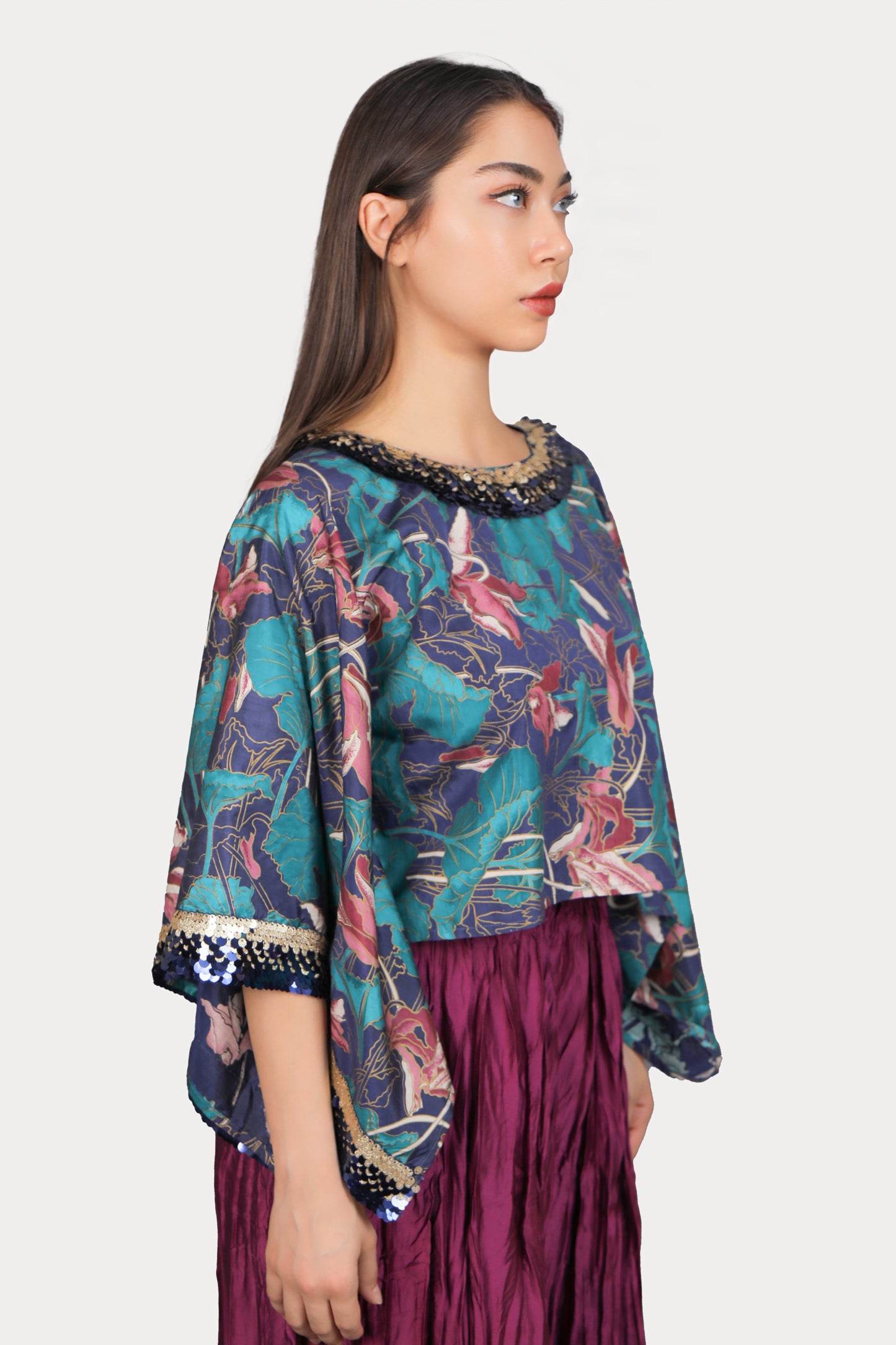 Pul Pırıltılı Kimono Bluz