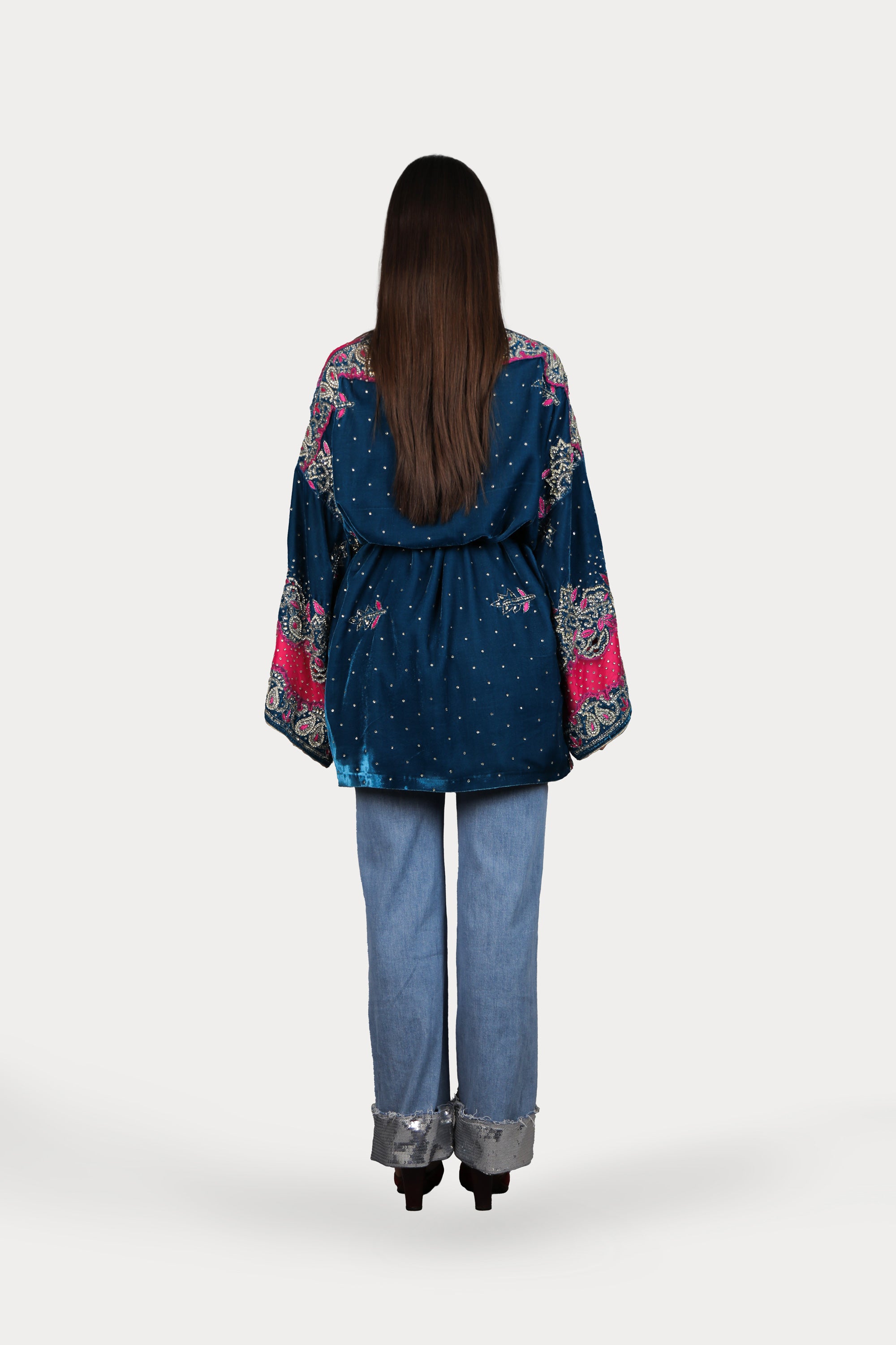 Pembe Taşlı Kimono
